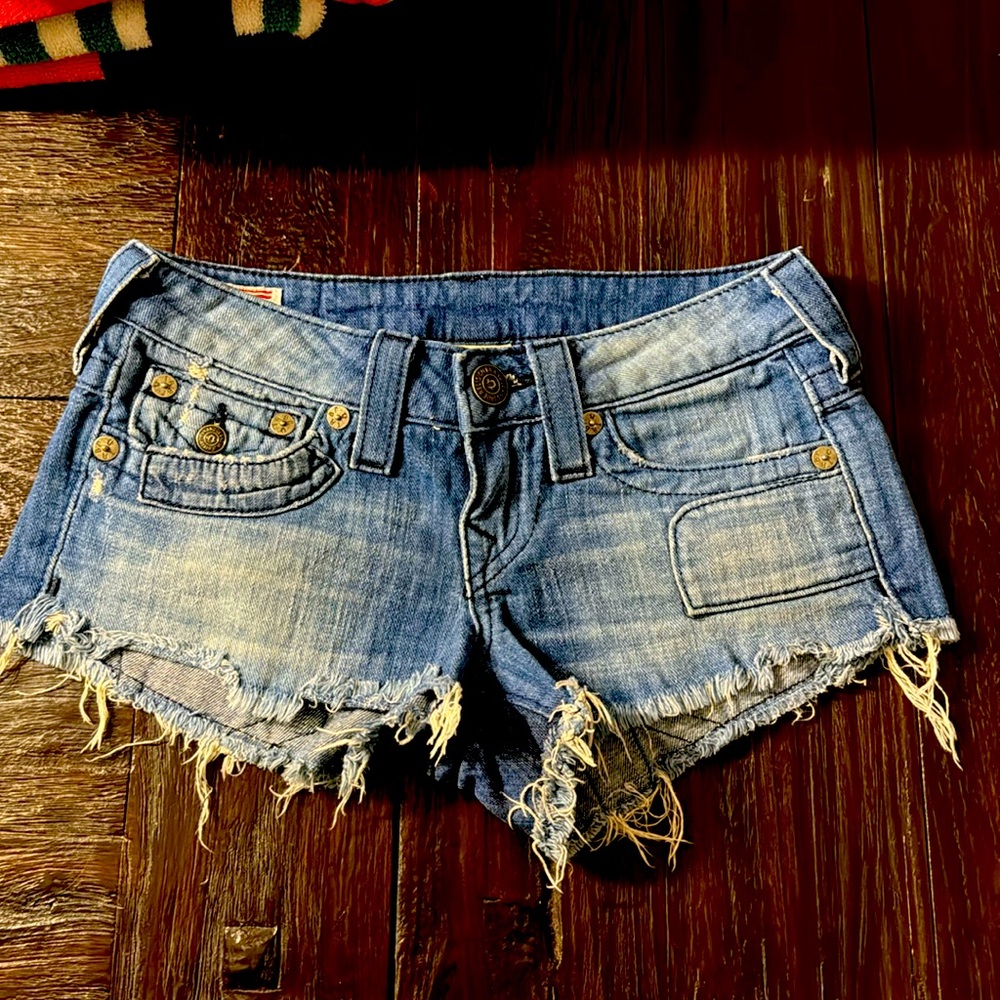 True Religion Jean Shorts size 24